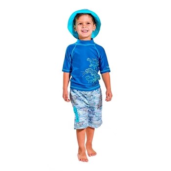 UV Skinz 長袖泳衣 三件組 藍 3歲