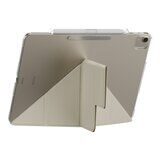MAGEASY Facet 全方位支架透明背蓋保護套 (筆槽款) 適用於 2025 / M3 - 2024/ M2 iPad Air 13吋 & 2022 - 2020 iPad Pro 12.9吋 星光白