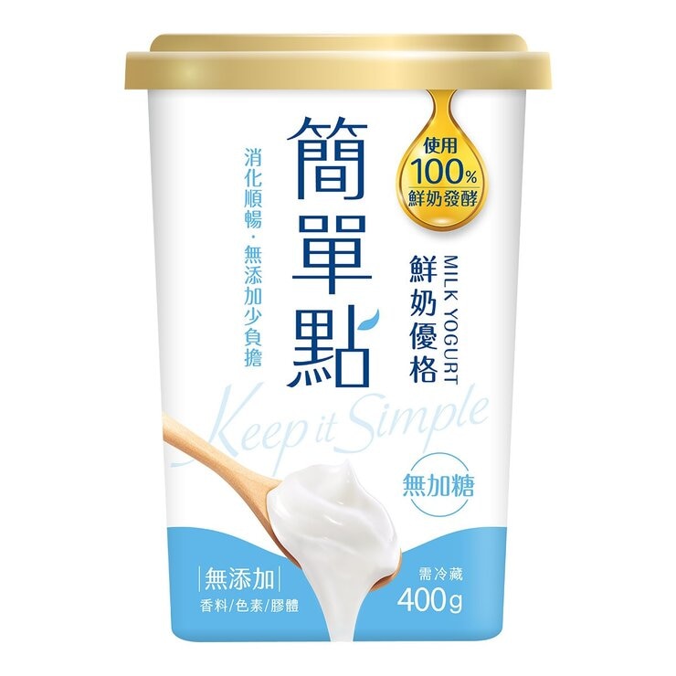 簡單點 冷藏鮮奶優格 400公克 X 6入