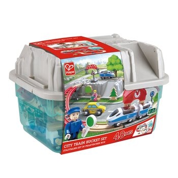 Hape 城市街景軌道火車 48件組