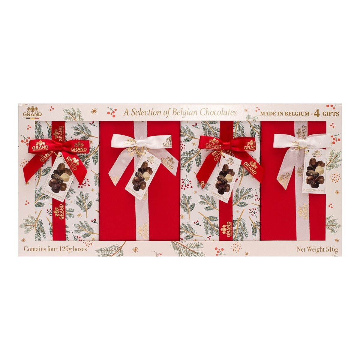 Gudrun 嚴選比利時巧克力禮盒 129公克 X 4入 Gudrun 嚴選比利時巧克力禮盒 129公克 X 4入