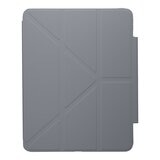 MAGEASY Facet 全方位支架透明背蓋保護套 (筆槽款) 適用於 2024 iPad Pro 13吋 阿拉斯加藍