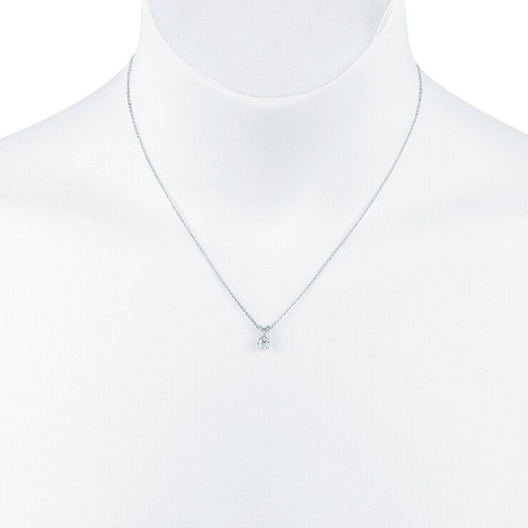 0.50克拉 18K白K金 圓形鑽石項鍊 VS2/I