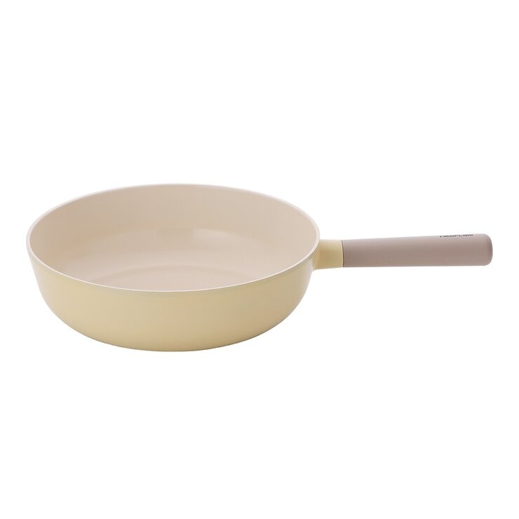 Neoflam 陶瓷不沾塗層鍋具 含玻璃上蓋 4件組 黃