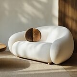 Mon Chateau 仿動物毛圓形抱枕 30公分 X 30公分 X 30公分 咖棕