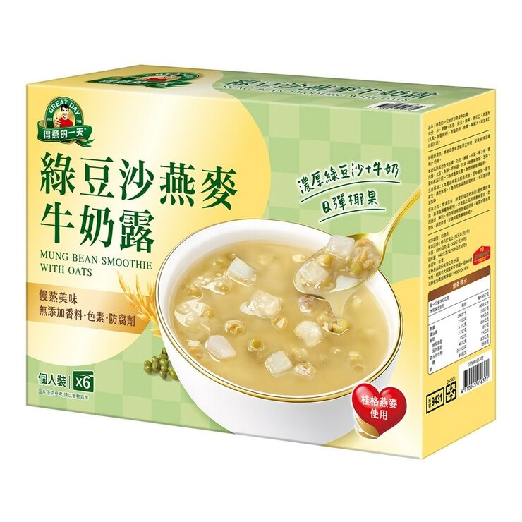 得意的一天 綠豆沙燕麥牛奶露 300公克 X 6包 得意的一天 綠豆沙燕麥牛奶露 300公克 X 6包