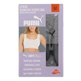Puma 女運動內衣 X 2件組 S 黑 & 灰