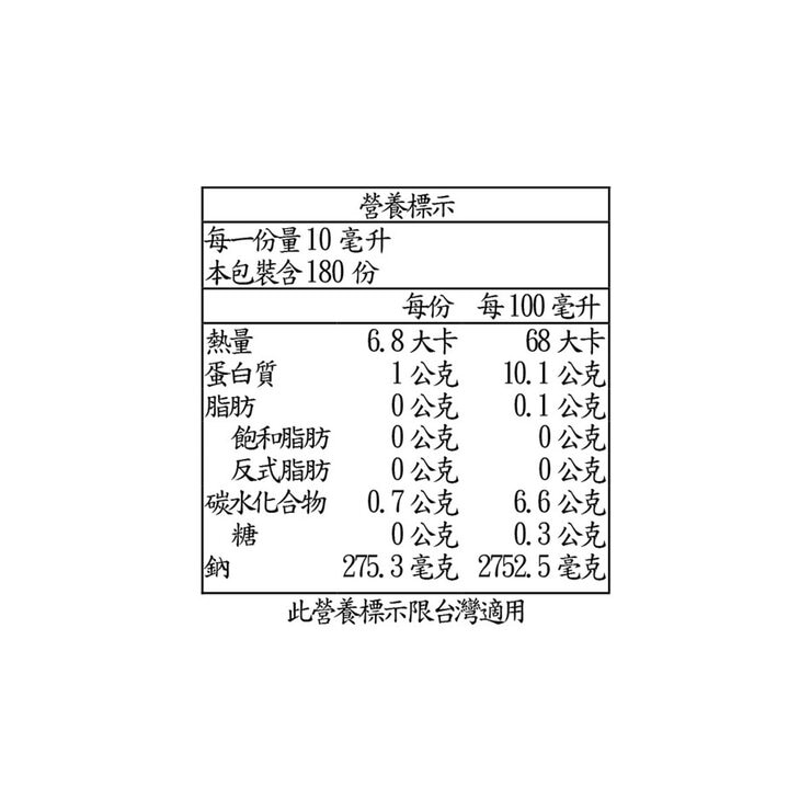 久世福 減鹽醬油 1800毫升