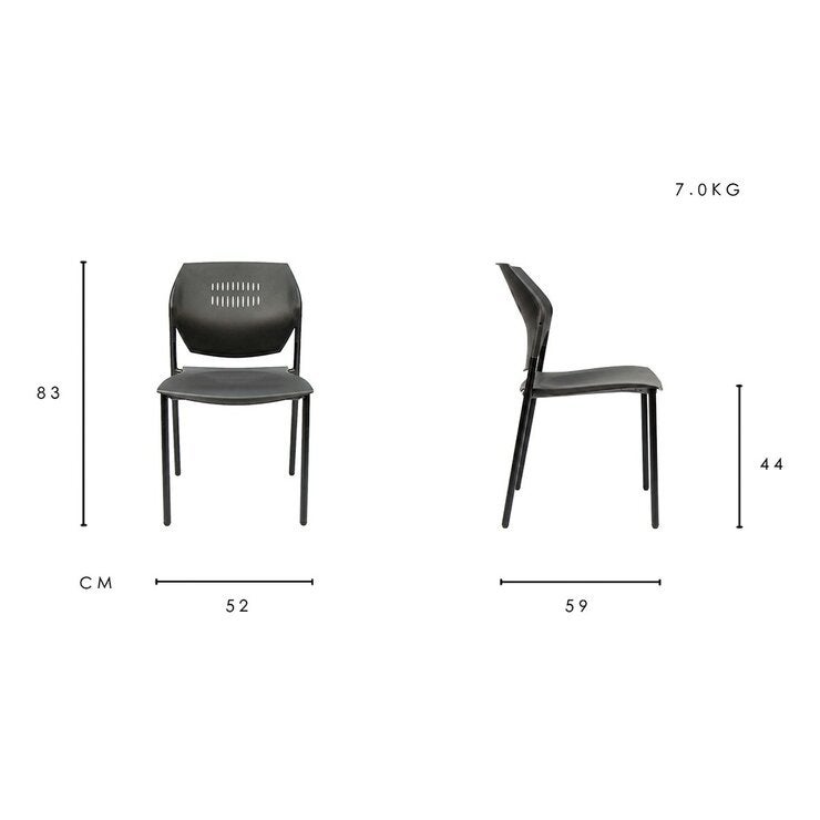 Musical Chairs Impressa 無扶手塑膠椅 2入 Musical Chairs Impressa 無扶手塑膠椅 2入