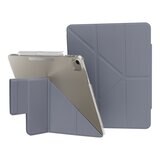 MAGEASY Facet 全方位支架透明背蓋保護套 (筆槽款) 適用於 2025 / M3 - 2024/ M2 iPad Air 13吋 & 2022 - 2020 iPad Pro 12.9吋 阿拉斯加藍
