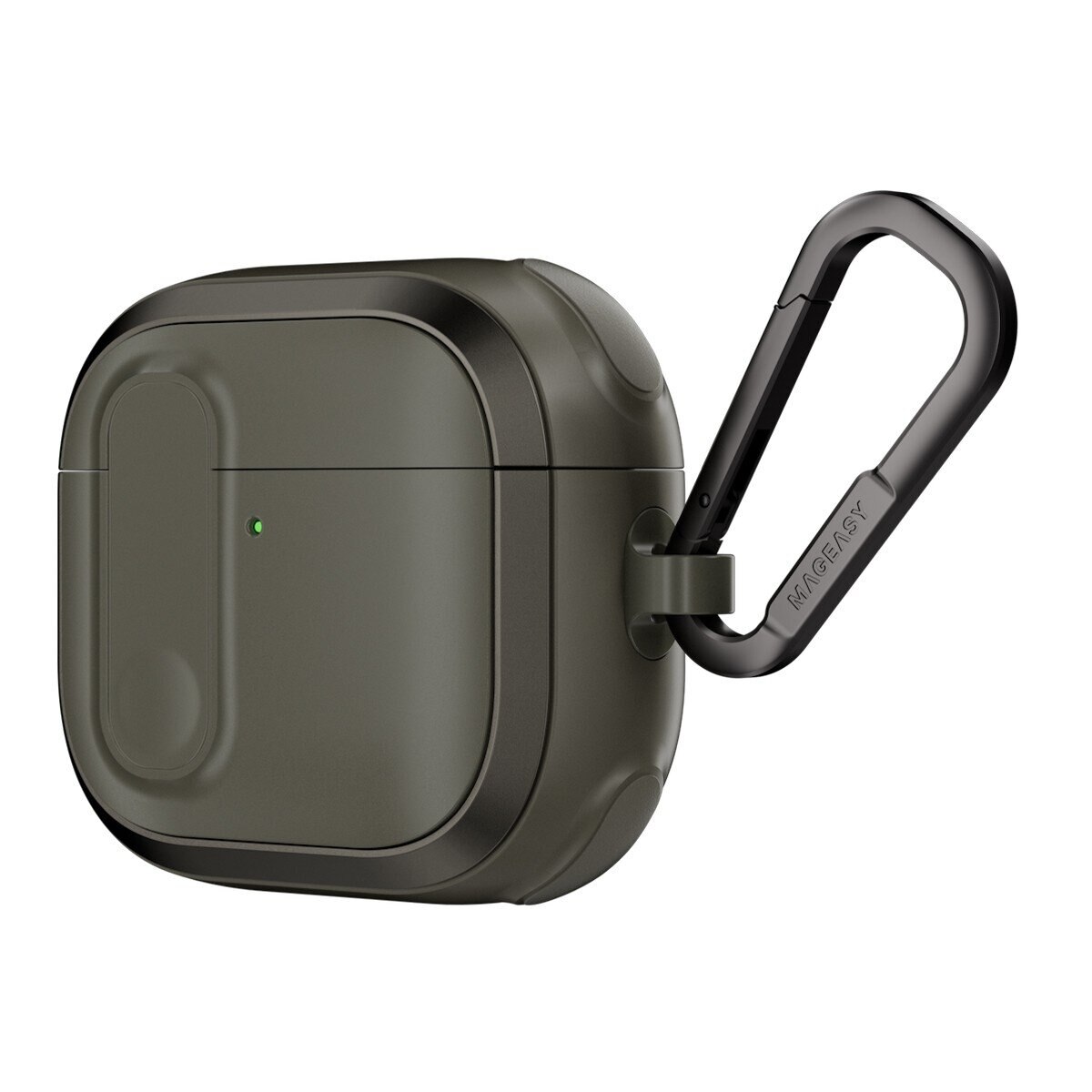 MAGEASY Odyssey 抗衝擊磁扣手繩耳機殼 AirPods 4 金屬綠 MAGEASY Odyssey 抗衝擊磁扣手繩耳機殼 AirPods 4 金屬綠