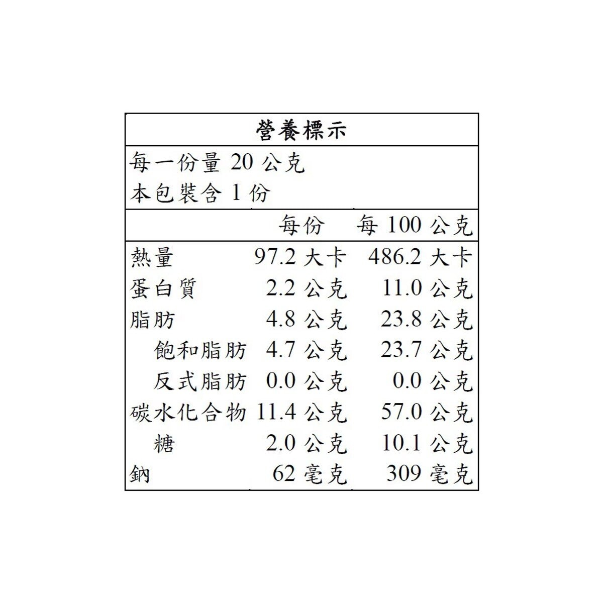 老舊金山無糖拿鐵二合一 20公克 X 125包