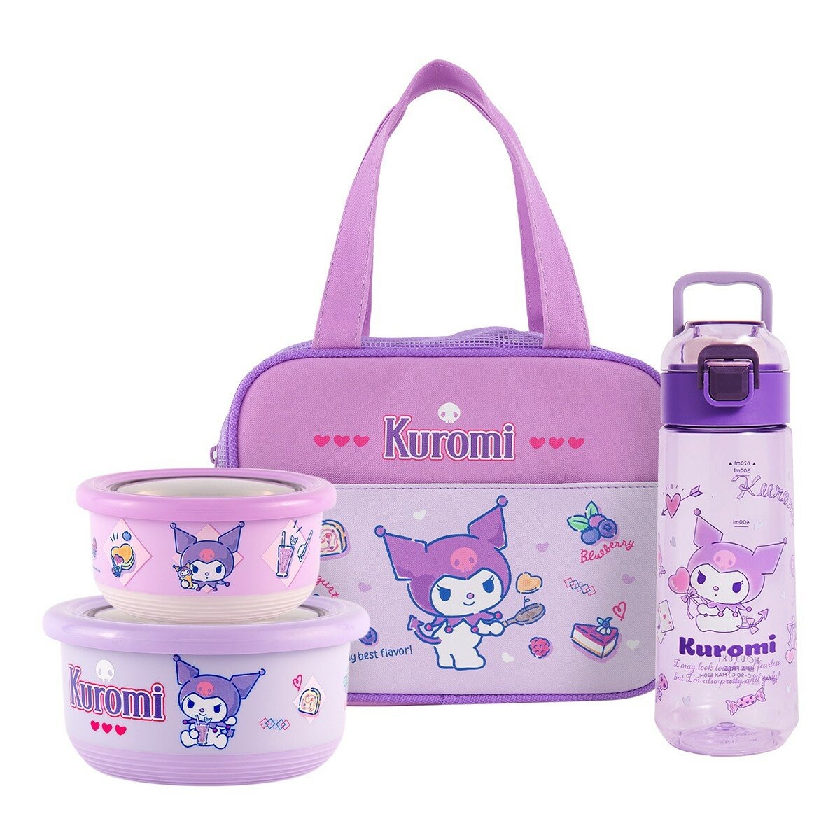 Peralatan Makan Sekolah Anak HOUSUXI Set Peralatan Makan Anak 4 Buah Kolomi