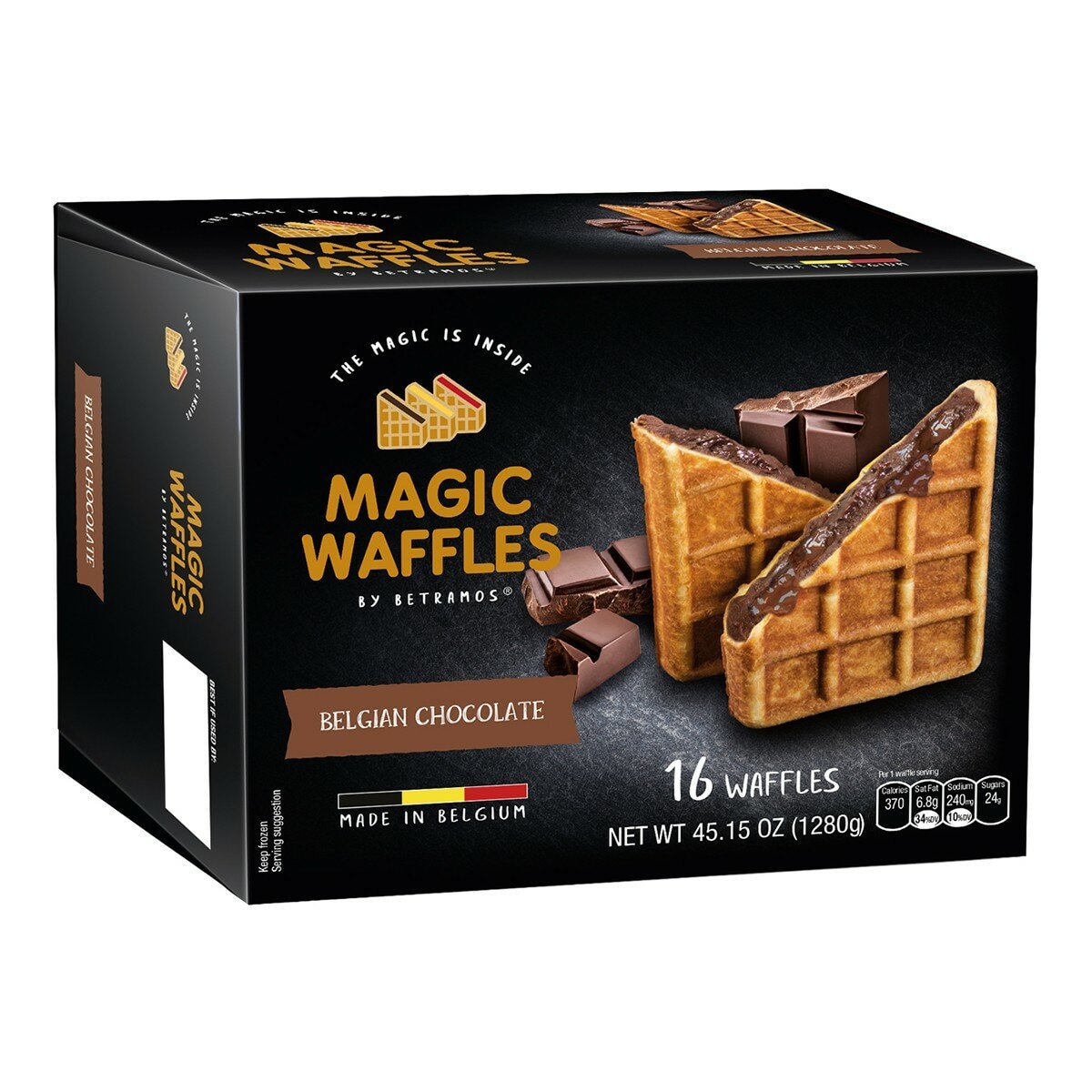 Magic Waffles 冷凍比利時巧克力鬆餅 80公克 X 16入