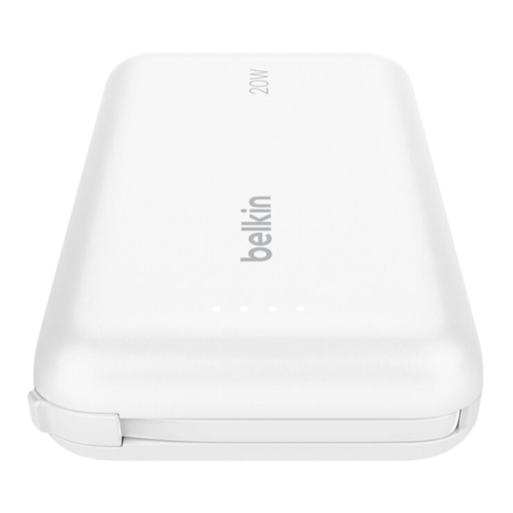 Belkin BoostCharge Pro 10K自帶線行動電源 2入 白