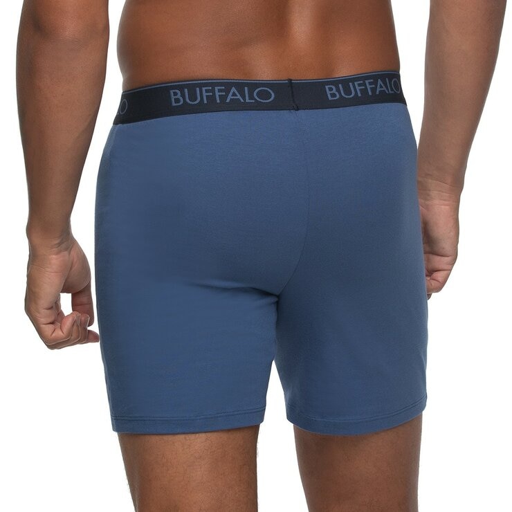 Buffalo 男針織平口內褲 5入組 XL 淺藍+深藍