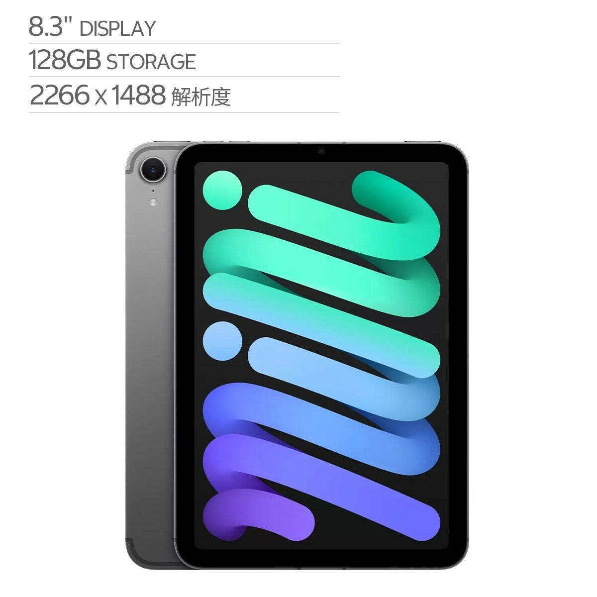 Apple iPad mini (第7代) Wi-Fi + 行動網路 128GB 太空灰