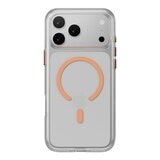 MAGEASY Bright M 不發黃軍規磁吸透明殼 iPhone 17 Pro Max(珊瑚磁圈) + 鏡頭保護貼Lenz鈦合金(午夜鈦) + Vetro 9H 鋼化玻璃保護膜