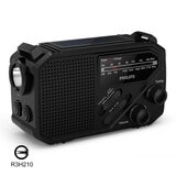 飛利浦 防災手搖式收音機+手電筒+行動電源