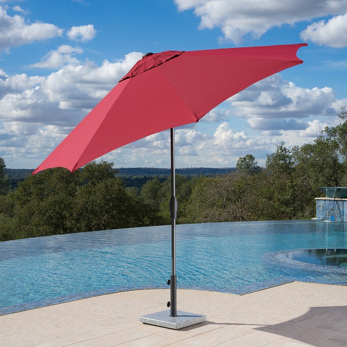 Sunvilla 10呎 戶外遮陽傘 紅色