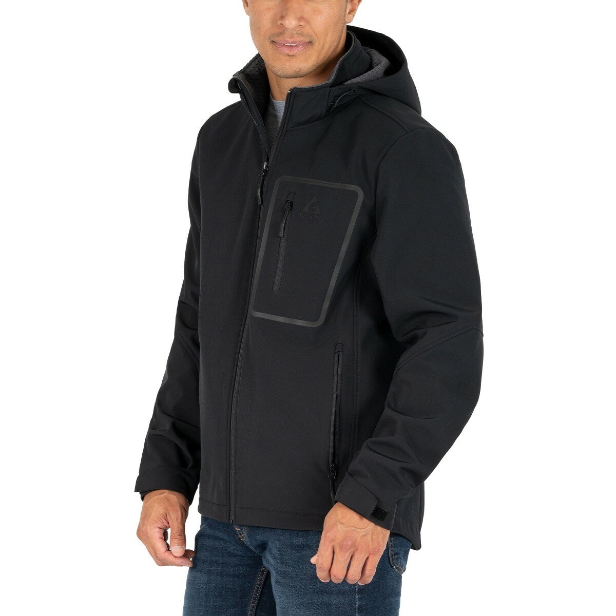 Gerry 男防風軟殼外套 黑