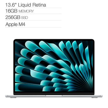 Apple 13吋 MacBook Air 搭配 Apple M4 晶片 10 核心 CPU 8 核心 GPU 16GB 256GB SSD 銀色