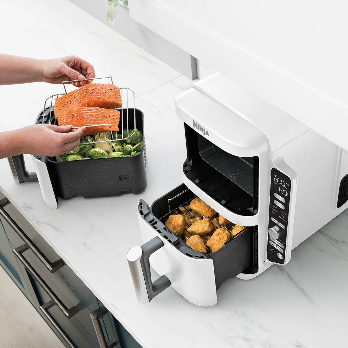 Ninja 雙層氣炸鍋 SL201TWWH Ninja 雙層氣炸鍋 SL201TWWH