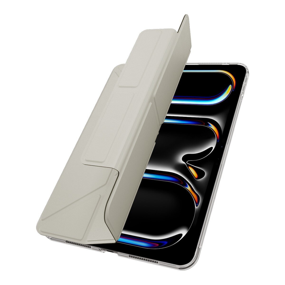 MAGEASY Facet 全方位支架透明背蓋保護套 2024 iPad Pro 11吋 星光灰