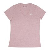 Under Armour 女V領短袖上衣 粉 L