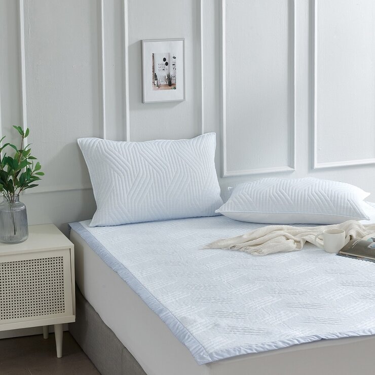 Allertect 雙人涼感墊 152公分 X 190公分 淺藍