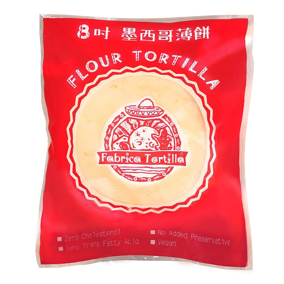 FABRICA FLOUR TORTILLA多提亞8吋墨西哥薄餅皮1.54公斤(12片X 3包)