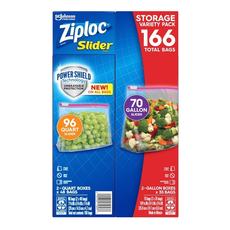 ziploc 拉鍊式保鮮夾鏈袋 166入 costco 好市多線上購物