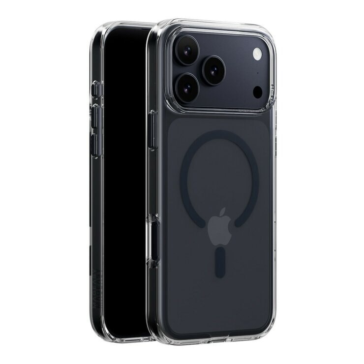 MAGEASY Bright M 不發黃軍規磁吸透明殼 iPhone 17 Pro Max(午夜磁圈) + 鏡頭保護貼Lenz鈦合金(午夜鈦) + Vetro 9H 鋼化玻璃保護膜