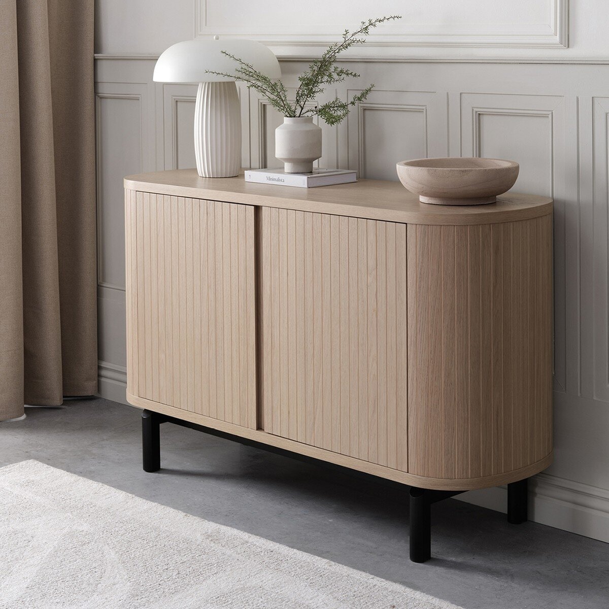 Bentley Designs Vega Scandi 橡木 & 胡椒色 餐櫃