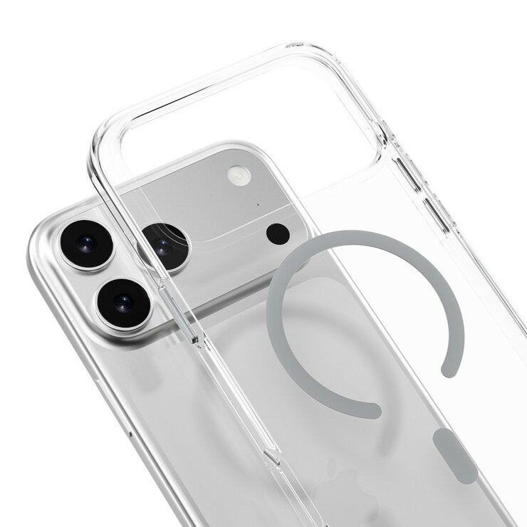 MAGEASY Bright M 不發黃軍規磁吸透明殼 iPhone 17 Pro Max(迷霧磁圈) + 鏡頭保護貼Lenz鈦合金(午夜鈦) + Vetro 9H 鋼化玻璃保護膜