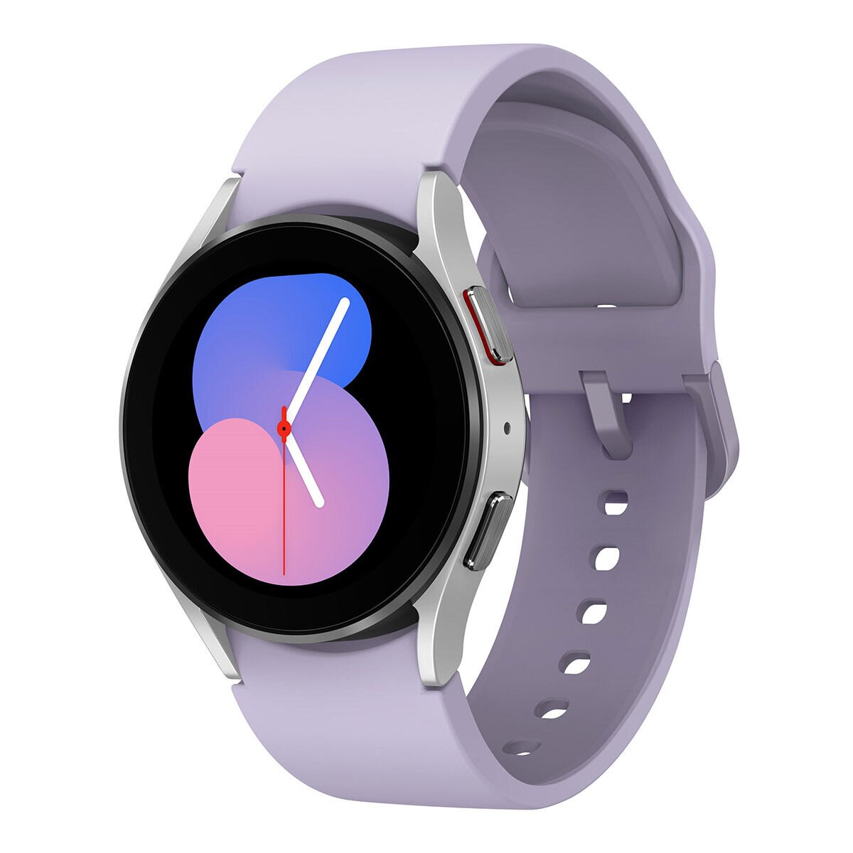 Samsung Galaxy Watch5 40公釐R900 (藍芽) 辰曜銀鋁合金錶殼搭配紫色 