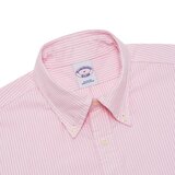 Brooks Brothers 男長袖襯衫 粉紅條紋 XL