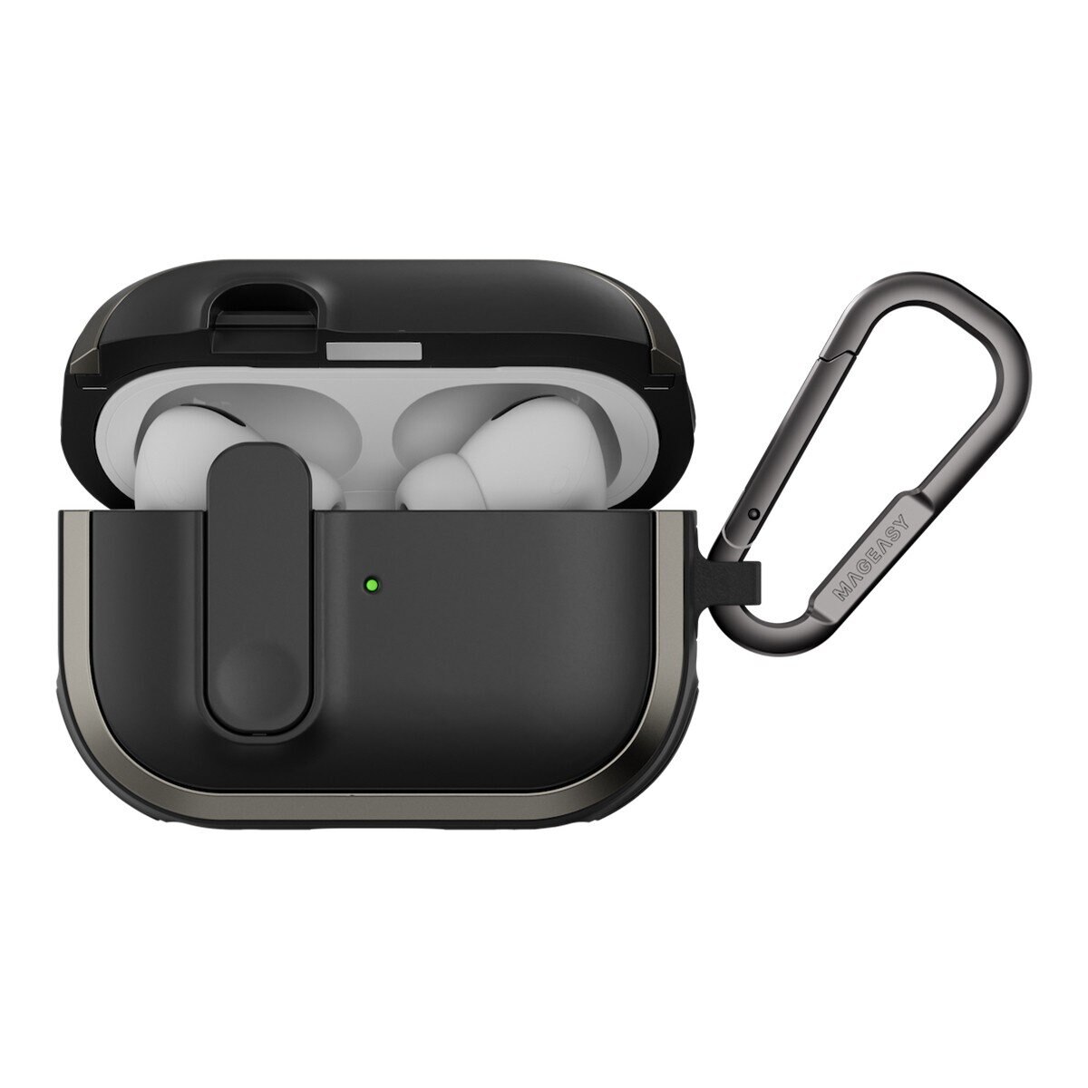 MAGEASY Odyssey 抗衝擊磁扣耳機殼 AirPods 1 & 2 金屬黑 MAGEASY Odyssey 抗衝擊磁扣耳機殼 AirPods 1 & 2 金屬黑