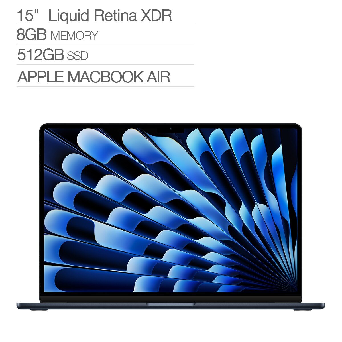 Apple MacBook Air 15吋配備M2晶片8核心CPU 10核心GPU 8GB 512GB