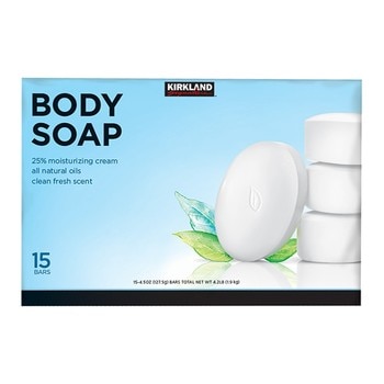 Kirkland Signature 科克蘭 進口身體香皂含 1/4 乳霜 127.5公克 15 入 Kirkland Signature 科克蘭 進口身體香皂含 1/4 乳霜 127.5公克 15 入
