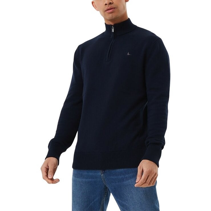Jack Wills 男半拉鍊長袖上衣 深藍 Jack Wills 男半拉鍊長袖上衣 深藍