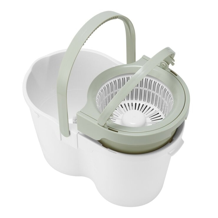 好神拖 手壓式洗脫雙效旋轉拖把組 附替換布盤 3入