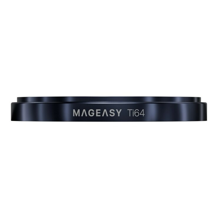 MAGEASY Bright M 不發黃軍規磁吸透明殼 iPhone 17 Pro Max(珊瑚磁圈) + 鏡頭保護貼Lenz鈦合金(午夜鈦) + Vetro 9H 鋼化玻璃保護膜