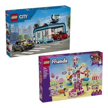 LEGO Friends系列 糖果和杯子蛋糕摩天輪 42700 / 7歲以上 / 城市系列 隧道式洗車廠 60497 / 6歲以上