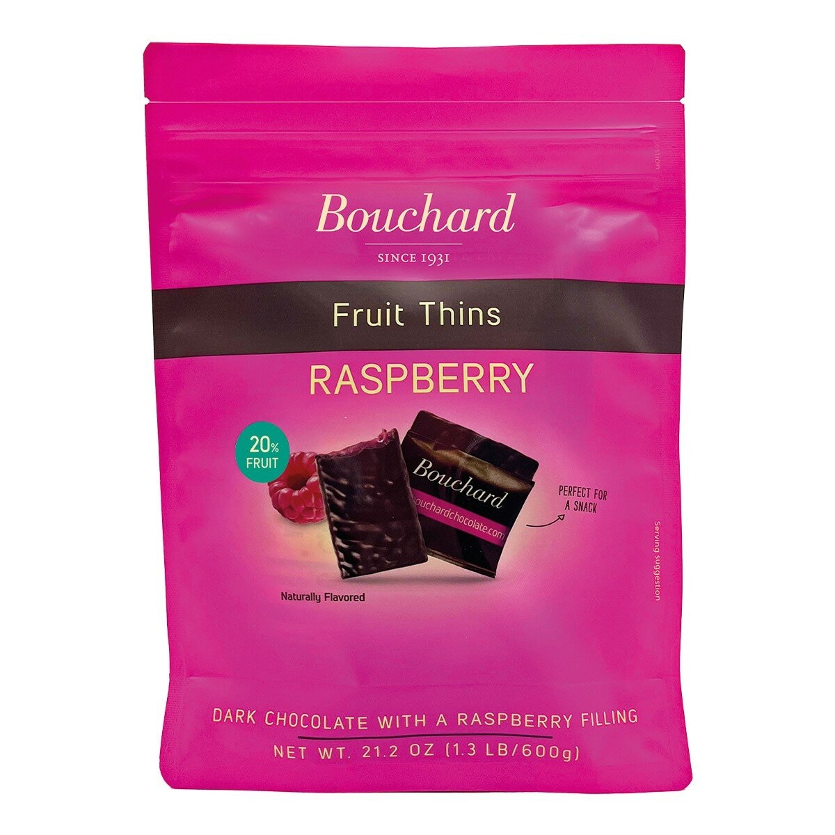 Bouchard 覆盆子風味可可薄片 600公克