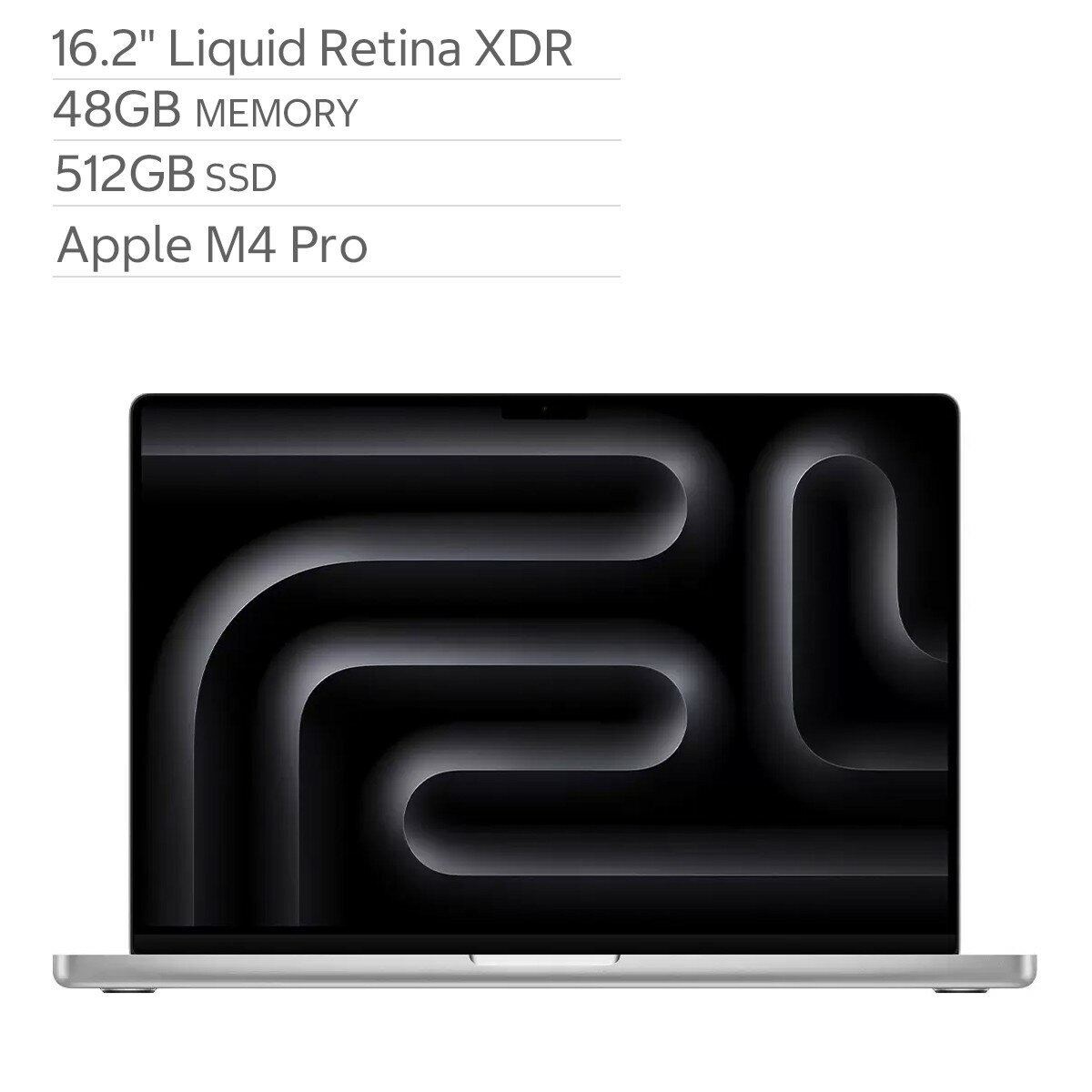 Apple MacBook Pro 16吋 搭配 M4 Pro 晶片 14 核心 CPU 20 核心 GPU 48GB 512GB SSD 銀色