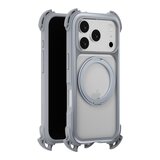 MAGEASY Odyssey Ultra M 終極防摔磁吸支架掛繩手機殼 iPhone 17 Pro(迷霧/岩石灰) + 鏡頭保護貼Lenz(迷霧) + Vetro 9H 鋼化玻璃保護膜