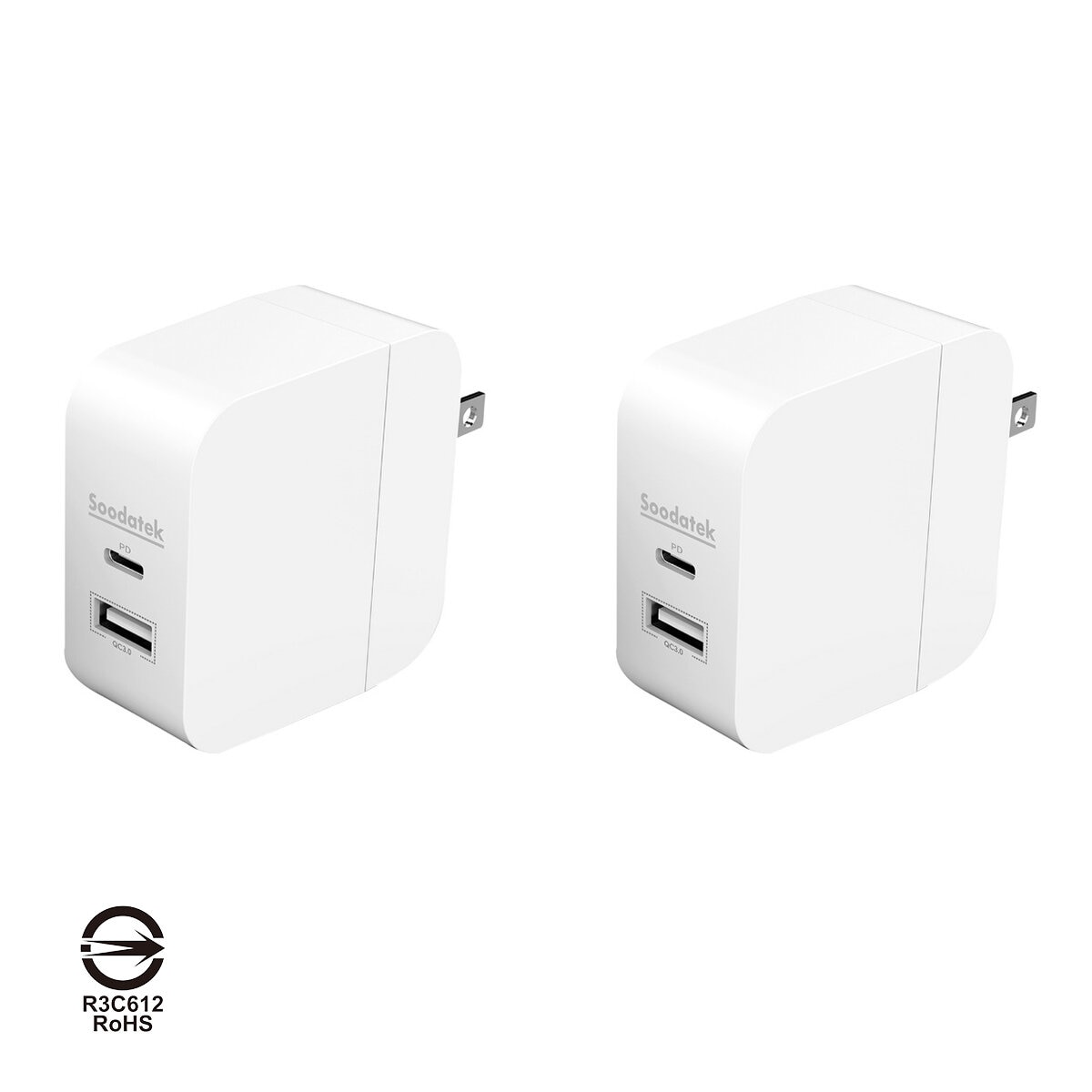 Soodatek PD 45W 雙孔高速充電器 2入