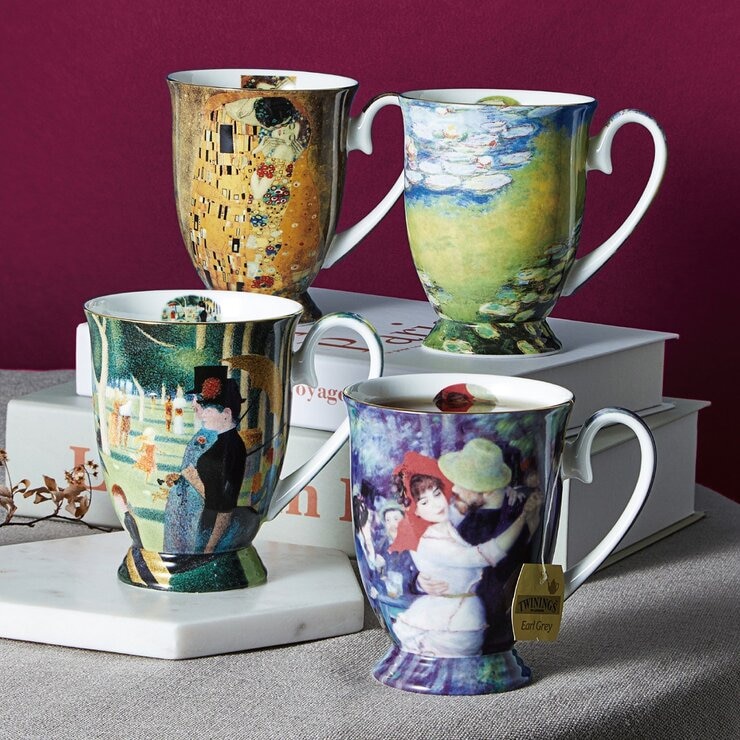 Masterpiece Painting Bone China Mug 320 ml X 4-Piece Set