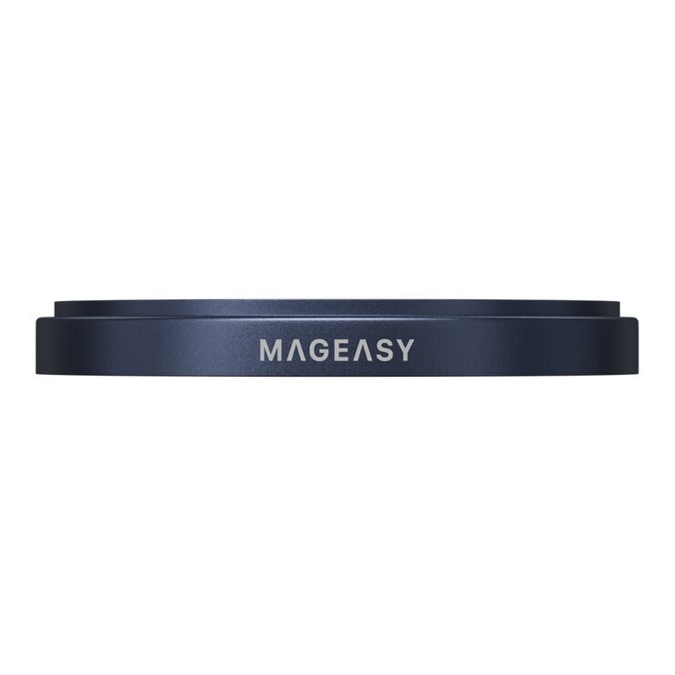 MAGEASY Bright M 不發黃軍規磁吸透明殼 iPhone 17 Pro Max(白磁圈) + 鏡頭保護貼Lenz(午夜) + Vetro 9H 鋼化玻璃保護膜